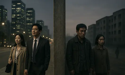 Peões de Xadrez com bandeiras das Coreias